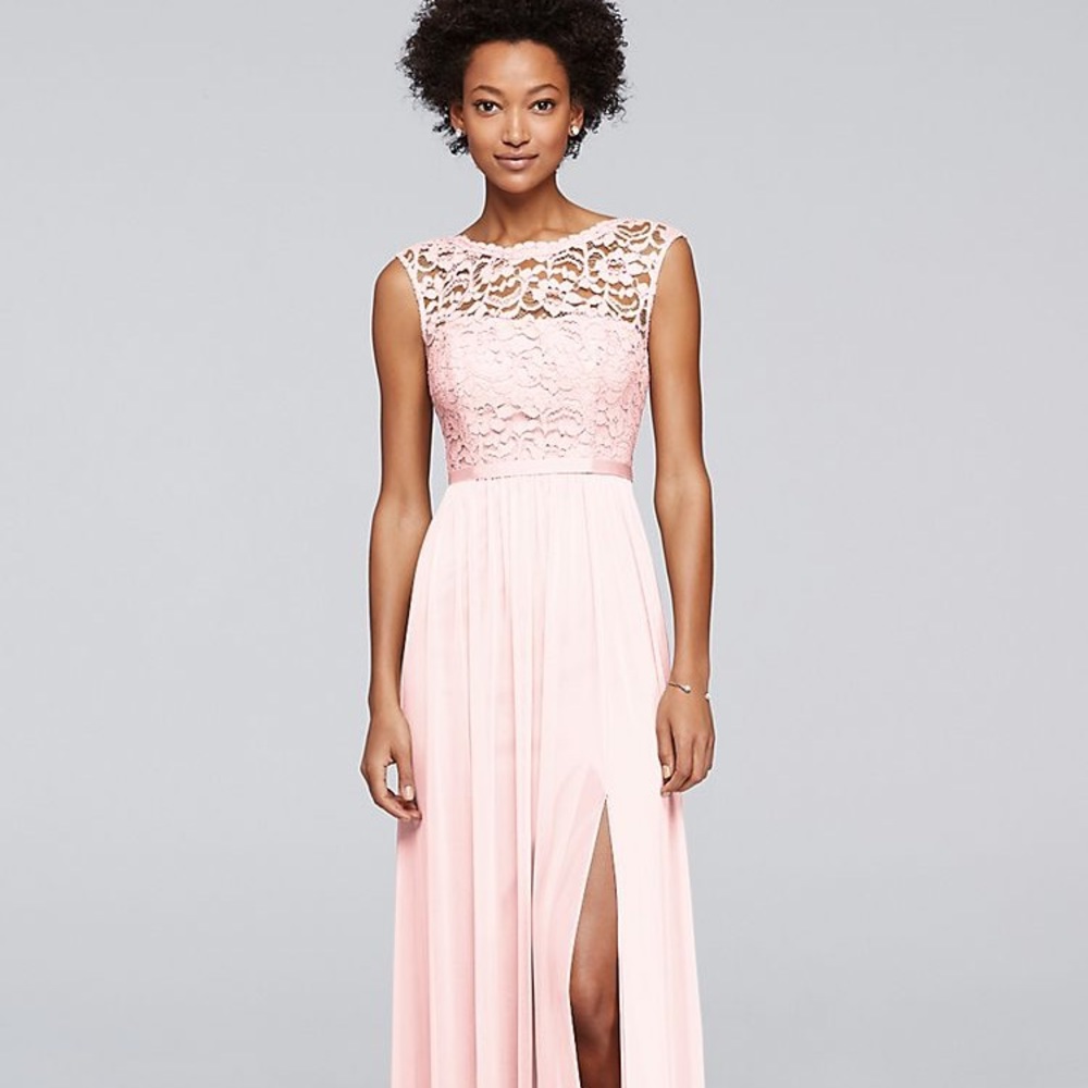 David’s Bridal Petal Lace Top Dress